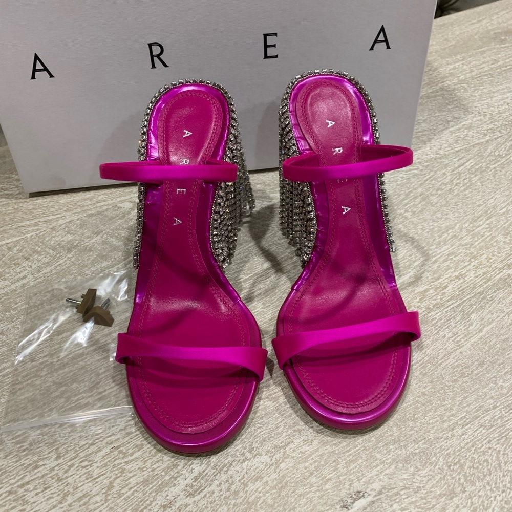 AREA satin embellished sandals - Picture 6 of 8